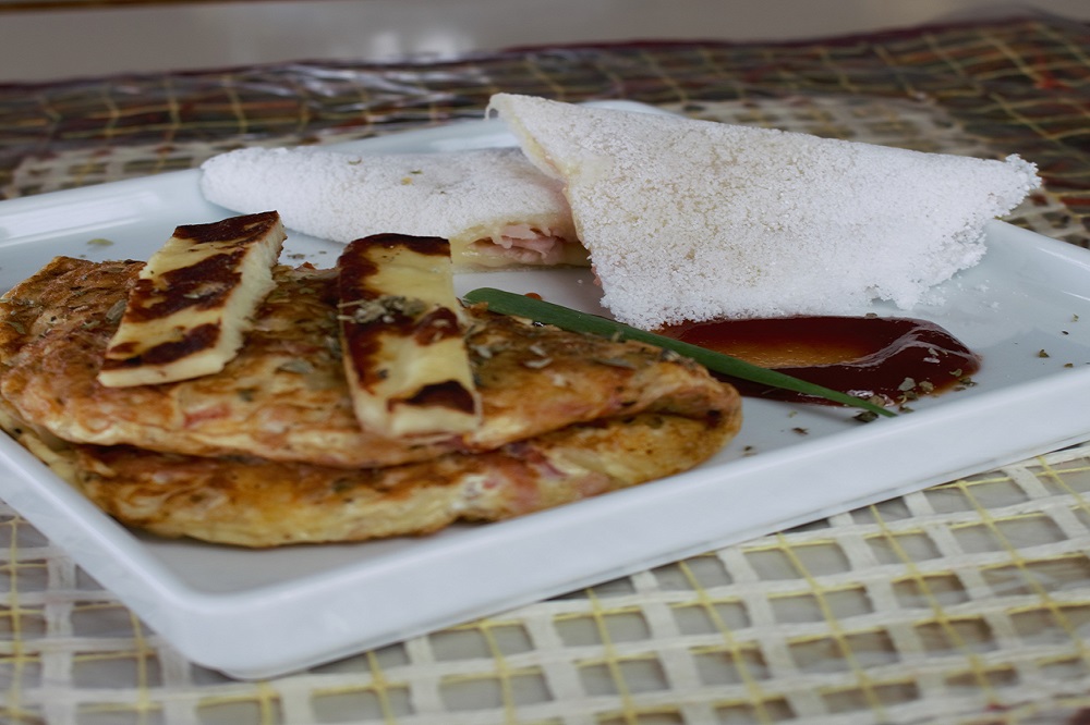 Comidas típicas de Alagoas - Tapioca e omelete de queijo coalho